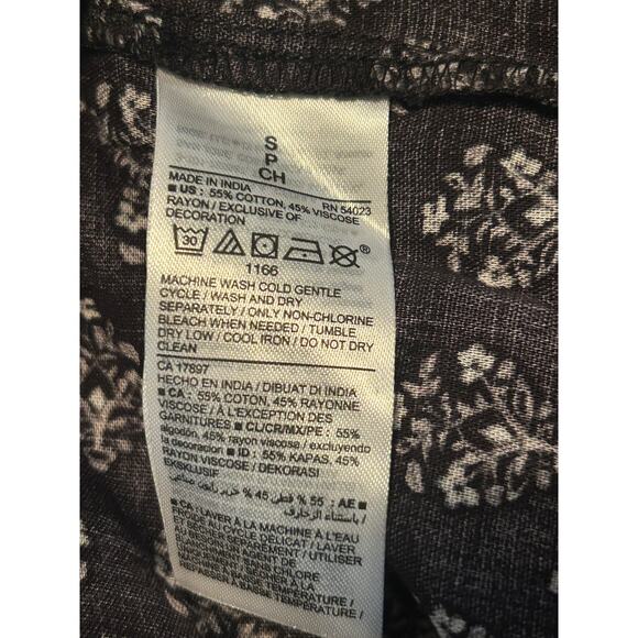 NWT Old Navy Black/White Printed Long Sleeve Lightweight Dress Size Small - Picture 6 of 7